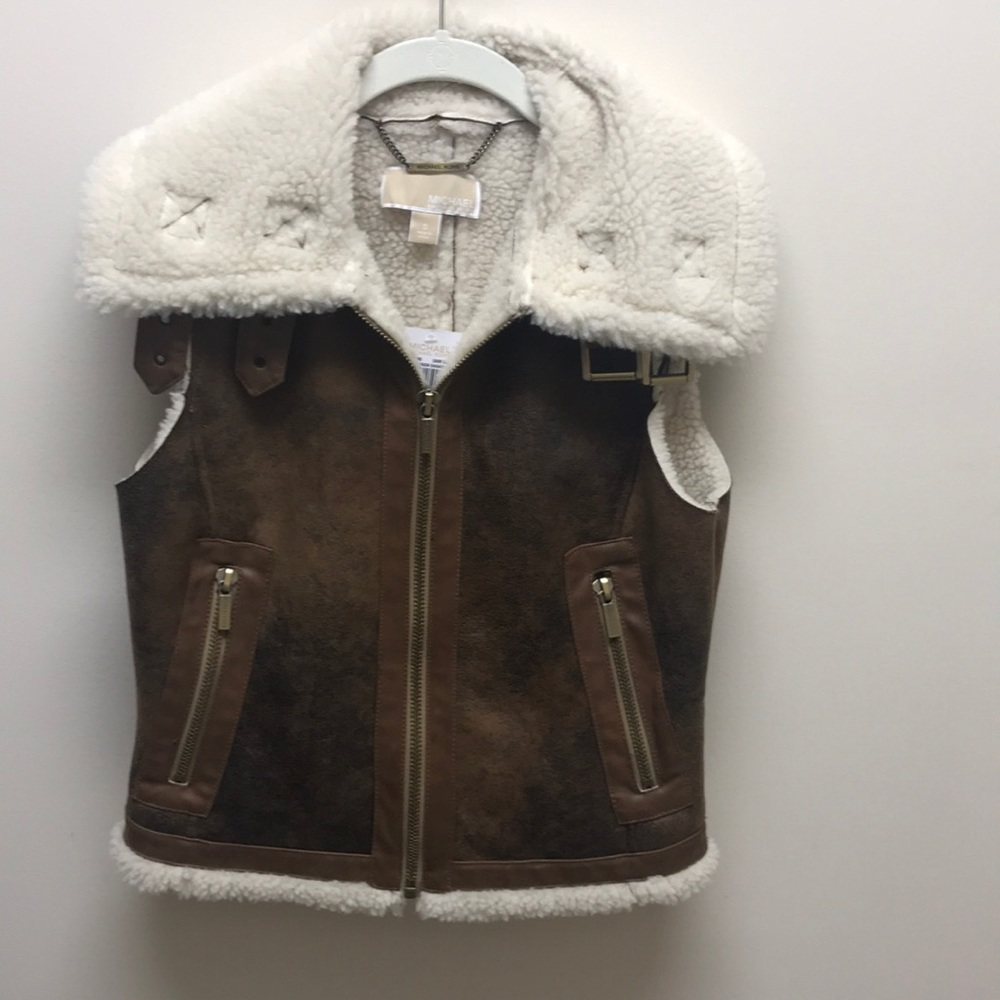 Michael Kors Dark Camel Vest